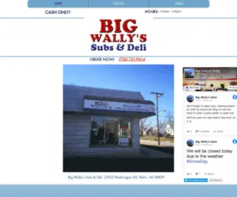 Bigwallysnj.com(Big Wally's Subs in Parlin NJ) Screenshot