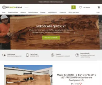 Bigwoodslabs.com(Big Wood Slabs) Screenshot