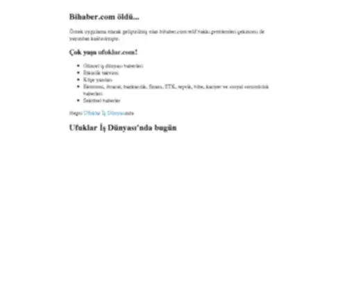 Bihaber.com(Haber) Screenshot