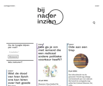 BijNaderinzien.com(Filosofisch webzine) Screenshot