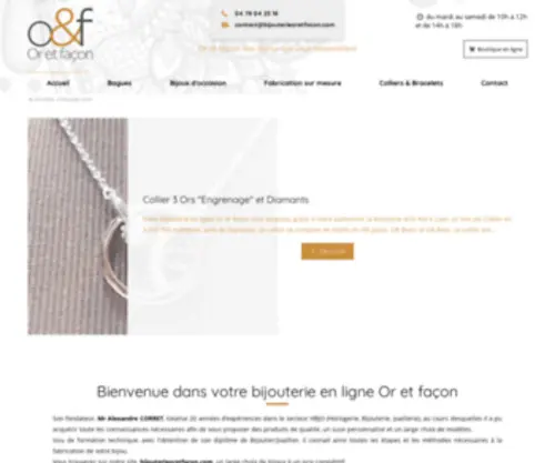 Bijouterieoretfacon.com(Or et Façon) Screenshot