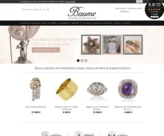 Bijouxbaume.com(Bijoux Baume : Bijoux anciens et bijoux précieux) Screenshot