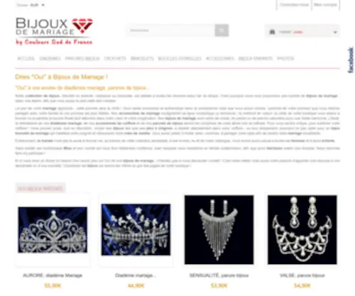 BijouxDemariage.com(Découvrez 400 modèles de bijoux accessoires mariée) Screenshot