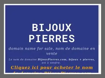 Bijouxpierres.com(Nom de domaine en vente) Screenshot