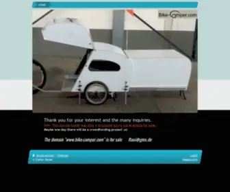 Bike-Camper.com(Kontaktseite Bike) Screenshot
