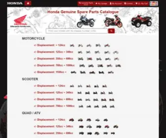 Bike-Parts-Honda.com(# HONDA Motorcycles & ATVS Genuine Spare Parts Catalog) Screenshot