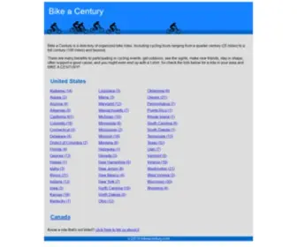 Bikeacentury.com(Bike a Century) Screenshot