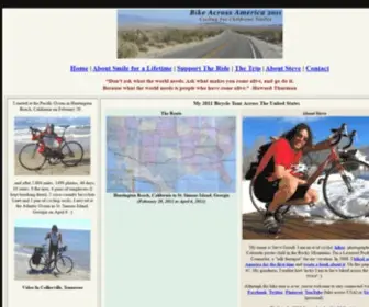 Bikeacrossamerica.net(Bike Across America Tour) Screenshot