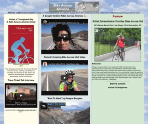 Bikeacrossamerica.org(Bike Across America) Screenshot