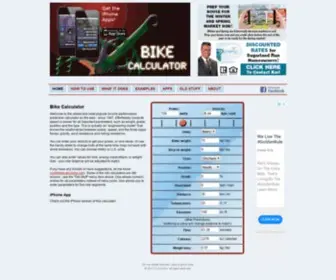 Bikecalculator.com(Bike Calculator) Screenshot