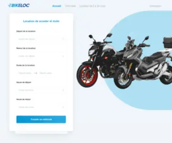 Bikeloc.fr(Bikeloc location scooter moto Paris. Louer une moto récente) Screenshot