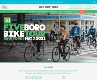 Bikenewyork.org(Bike New York) Screenshot