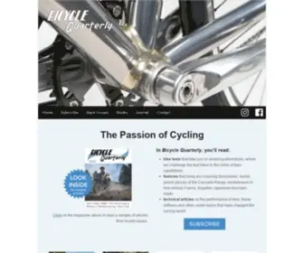 Bikequarterly.com(Bicycle Quarterly) Screenshot