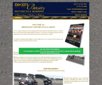 Bikerbasics.co.za(Entry page) Screenshot