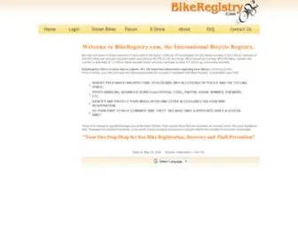 Bikeregistry.com(Global Bike Registration) Screenshot