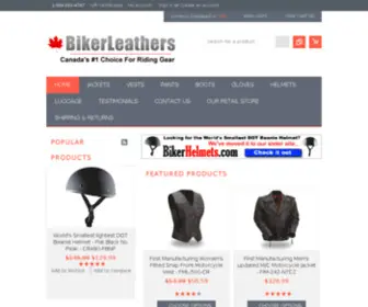 Bikerleathers.ca(Motorcycle Helmets) Screenshot