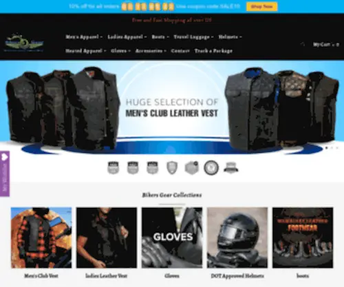 Bikersgearonline.com(Your home for motorcycle Apparel) Screenshot