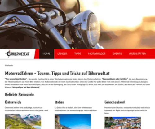 Bikerwelt.at(Touren, Tipps und Tricks auf) Screenshot