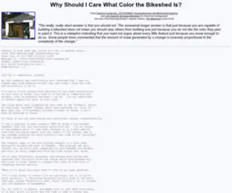 Bikeshed.org(Why Should I Care What Color the Bikeshed Is) Screenshot