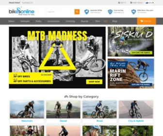 Bikesonline.com.au(Australia's Largest Online Retailer of Bicycles) Screenshot