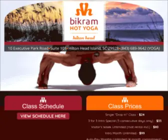 Bikramhh.com(Bikram Yoga Hilton Head) Screenshot