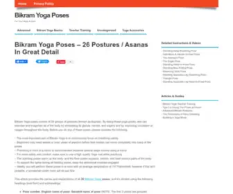 Bikramyogaposesguide.com(Bikram Yoga Poses) Screenshot