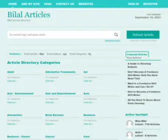 Bilalarticles.com(Bilal Articles) Screenshot