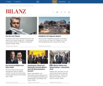 Bilanz.ch(Das Schweizer Wirtschaftsmagazin) Screenshot
