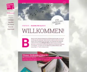 Bildung-Fuer-Alle.com(Willkommen bei Bildung für alle) Screenshot