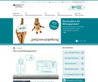 Bildungspraemie.info(Bildungsprämie) Screenshot