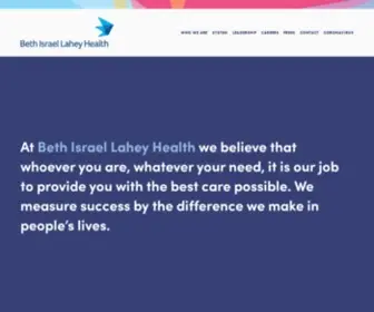 Bilh.org(Beth israel lahey health) Screenshot