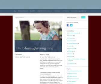 Bilingualparenting.com(Bilingual Parenting blog) Screenshot