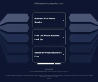 Bilinmeyennumaralar.com(Bilinmeyennumaralar) Screenshot