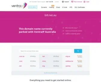 Bill.net.au(Domain Parked With VentraIP Australia) Screenshot