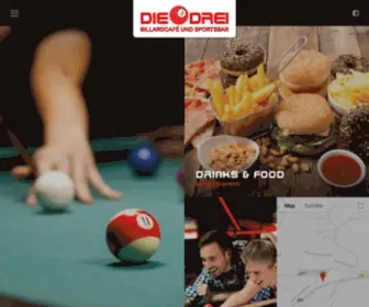 Billard-Diedrei.de(Die Drei Billardcafe Sportsbar) Screenshot