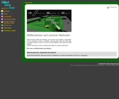 Billard-Spiele-Sport.de(Billard Mersch) Screenshot