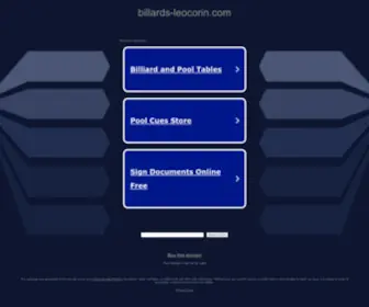 Billards-Leocorin.com(billards leocorin) Screenshot