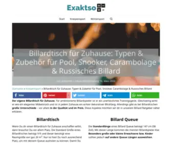 Billardtisch-Info.com(Billardtisch) Screenshot