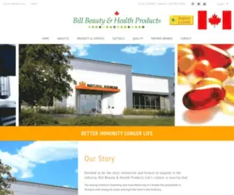 Billbeauty.com(Leading natural health products and skincare contract manufacturer based in Canada. P) Screenshot