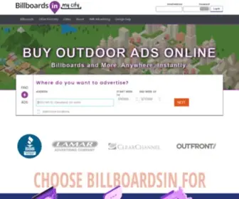 Billboardsin.com(Find and Buy Billboard Ads Online) Screenshot