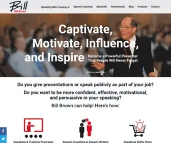 Billbrownspeechcoach.com(Presentation Skills Trainer & Public Speaking Coach Bill Brown) Screenshot