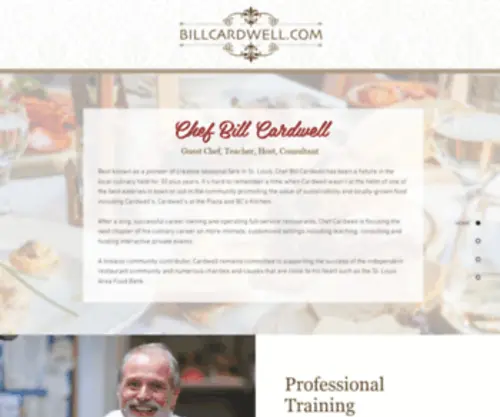 Billcardwell.com(Chef Bill Cardwell) Screenshot