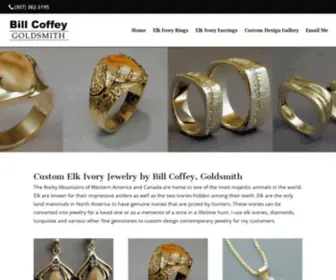 Billcoffeygoldsmith.com(Custom Elk Ivory Jewelry by Bill Coffey Goldsmith) Screenshot