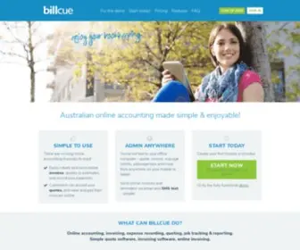 Billcue.com.au(Australian Online Invoicing and Accounting Since 2008) Screenshot