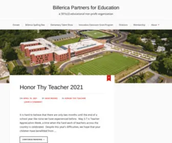 Billericapartnersforeducation.org(A 501(c)3 educational non) Screenshot