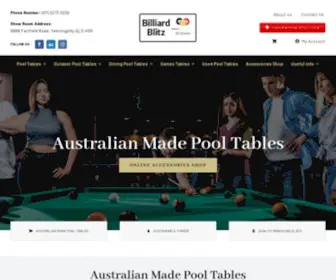 Billiardblitz.com.au(Handcrafted Pool Tables) Screenshot