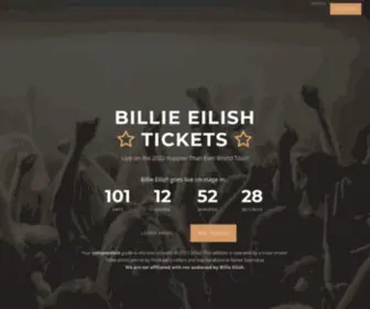 Billieeilishtickets.com(Breakout singer) Screenshot