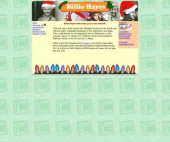 Billiehayes.com(Billie Hayes Official Web Site) Screenshot