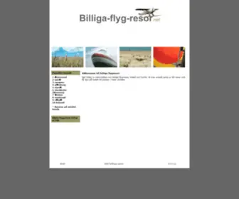 Billiga-FLYG-Resor.net(Billiga flygbiljetter) Screenshot