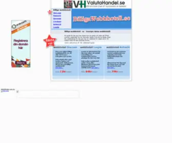 Billigawebbhotell.se(Billiga webbhotell Billiga Webhotell Gratis Webbhotell) Screenshot